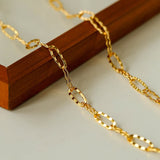 Square Cut Chain Choker Necklace Gold Silver - floysun