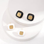 Square Enamel Glaze Studs Earrings - floysun