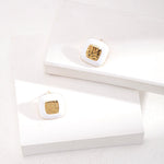 Square Enamel Glaze Studs Earrings - floysun