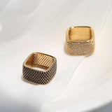 Square Micropaved Zirconia Ring - floysun