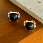 Square Open Black Ebony Wood Ring - floysun