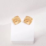 Square Printed Stud Earrings - floysun