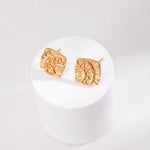 Square Printed Stud Earrings - floysun