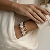 Square Uniquely Shaped Baroque Pearl Bracelet - floysun