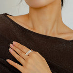 Stackable Long Baroque Pipa Pearl Ring - floysun