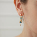 Star Trail Amazonite Pearl Drop Earrings - floysun