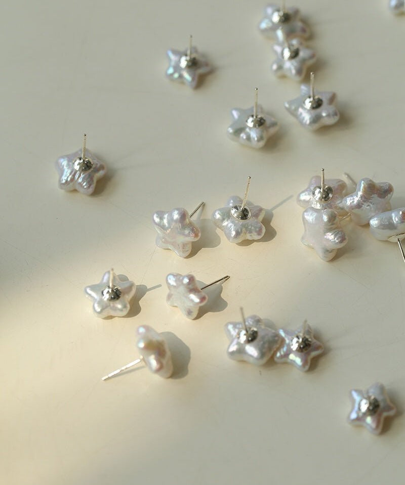 Starlit Night Pearl Stud Earrings - floysun