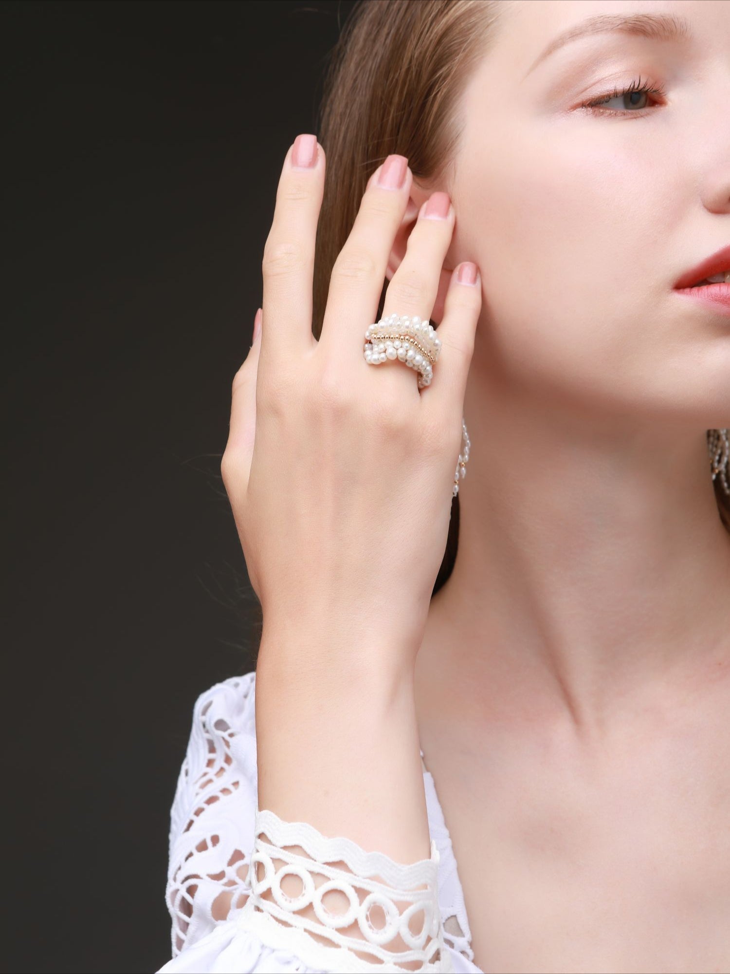 Starry Series Multi - Layered Gold Bead Ring - floysun