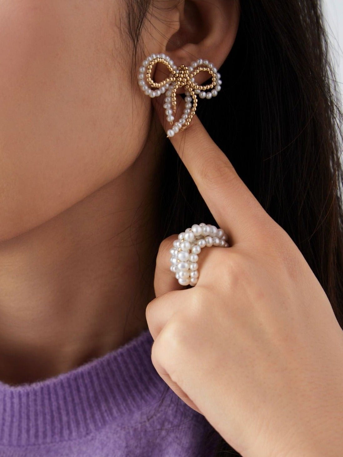 Starry Series Multi - Layered Gold Bead Ring - floysun