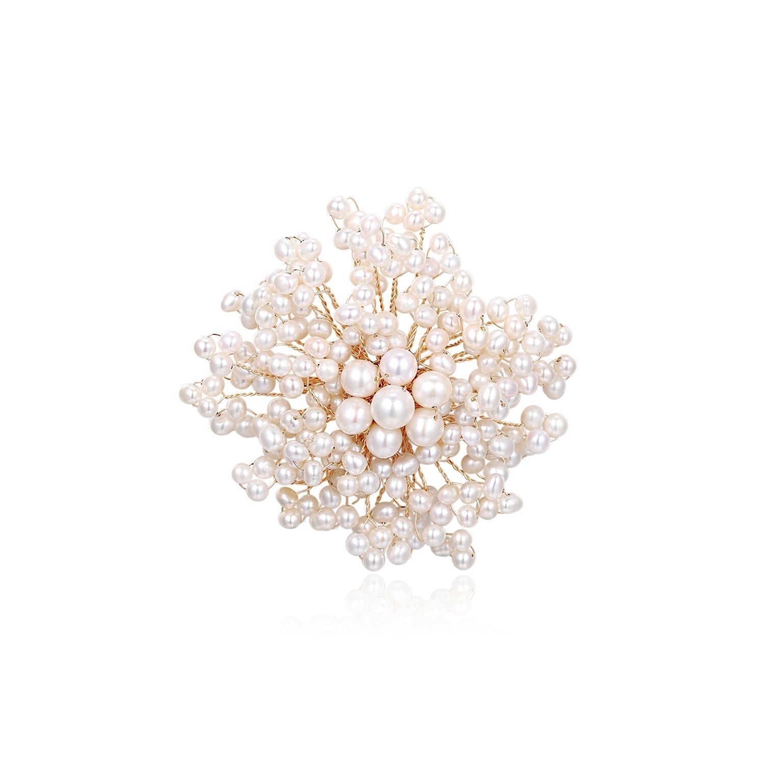 Starry Series Multi - pearl Flower Brooch - floysun