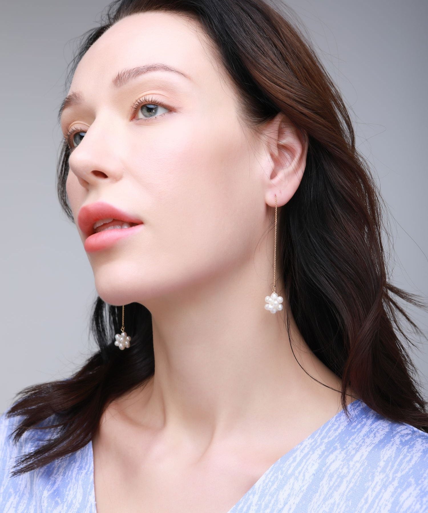 Starry Series Single Cluster Floral Ear Thread - floysun