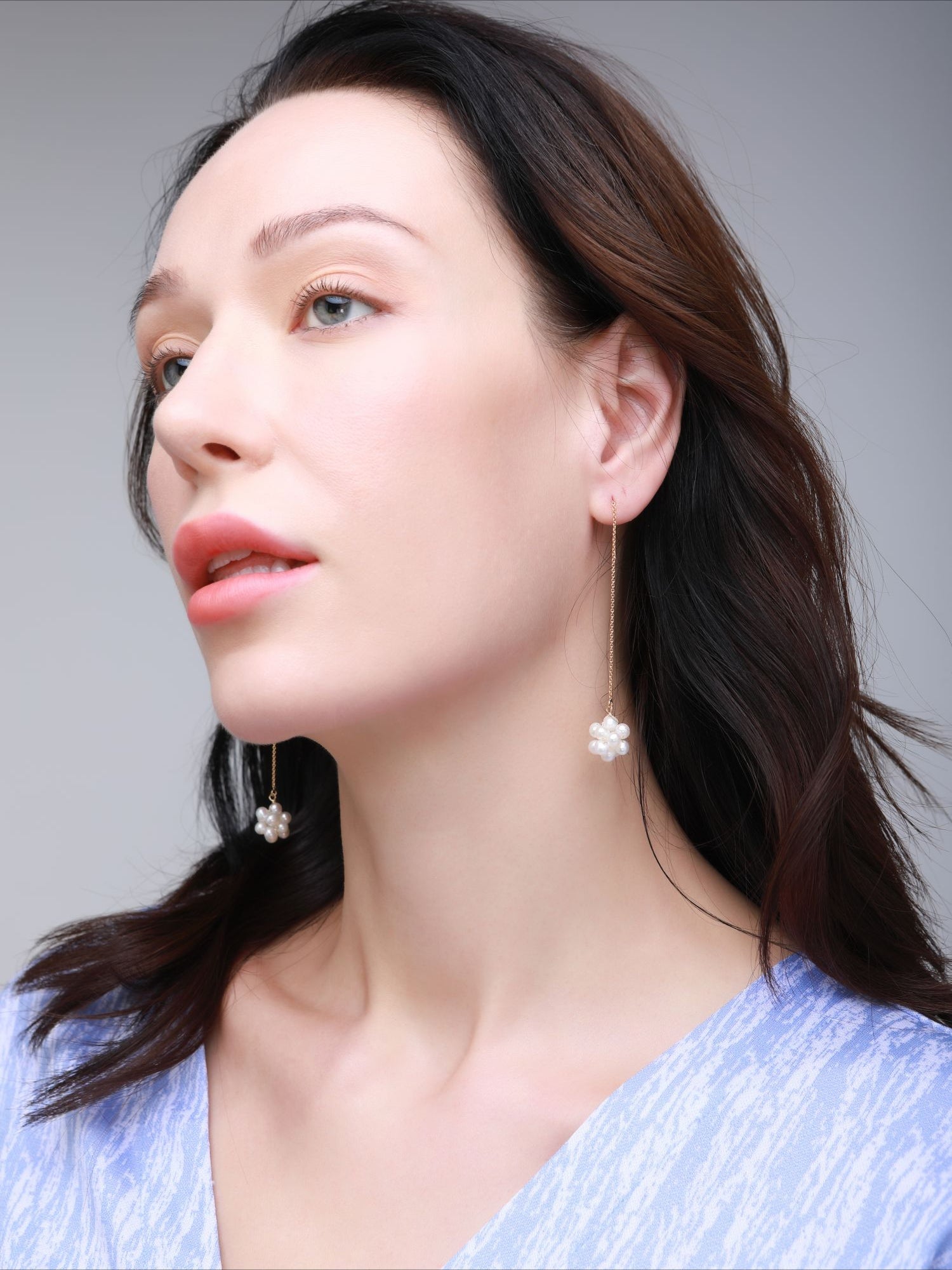 Starry Series Single Cluster Floral Ear Thread - floysun