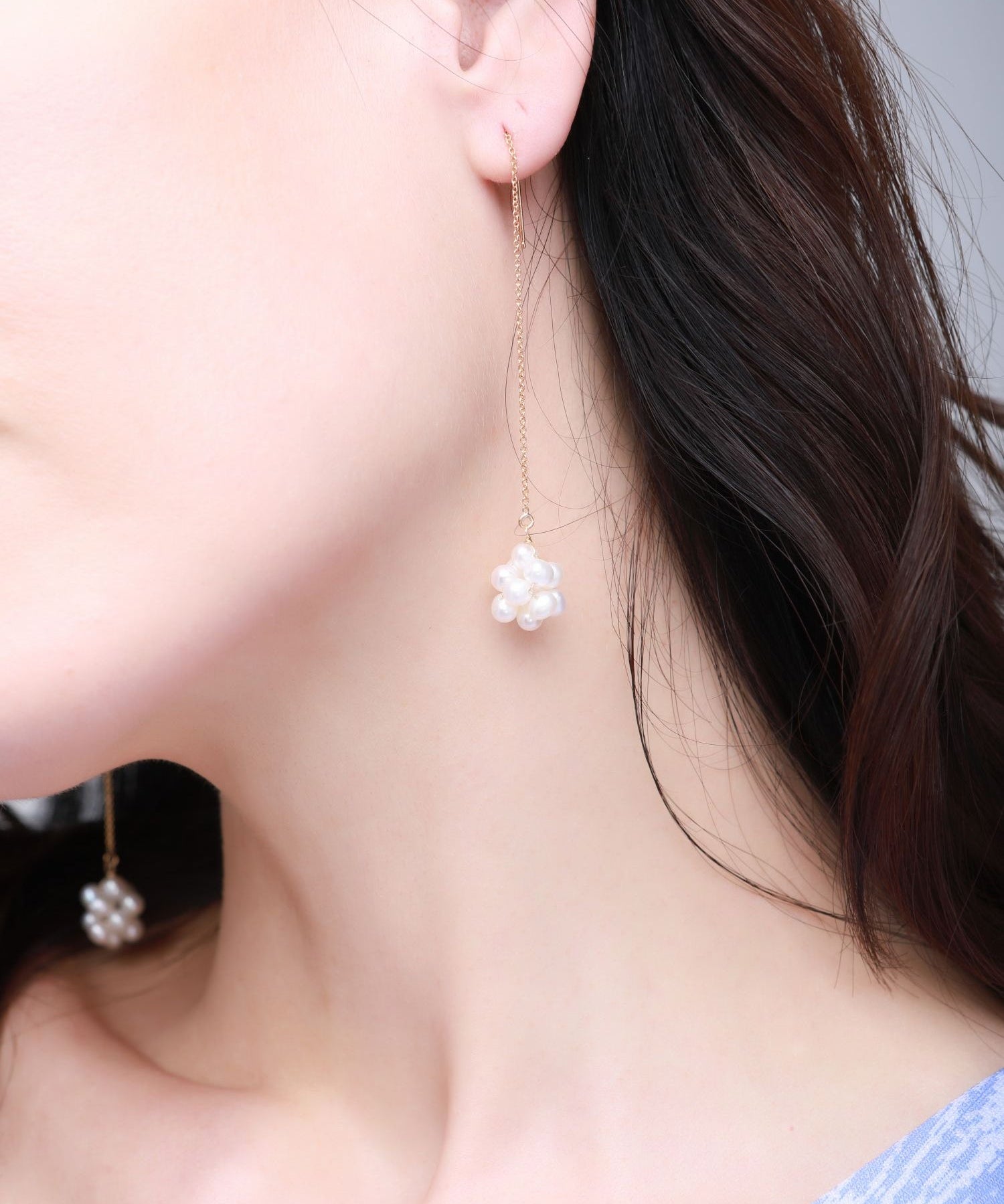 Starry Series Single Cluster Floral Ear Thread - floysun