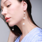 Starry Series Triple Cluster Floral Earrings - floysun