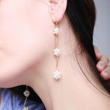 Starry Series Triple Cluster Floral Earrings - floysun