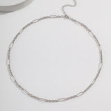 Sterling Silver Basic Chain Necklace - floysun