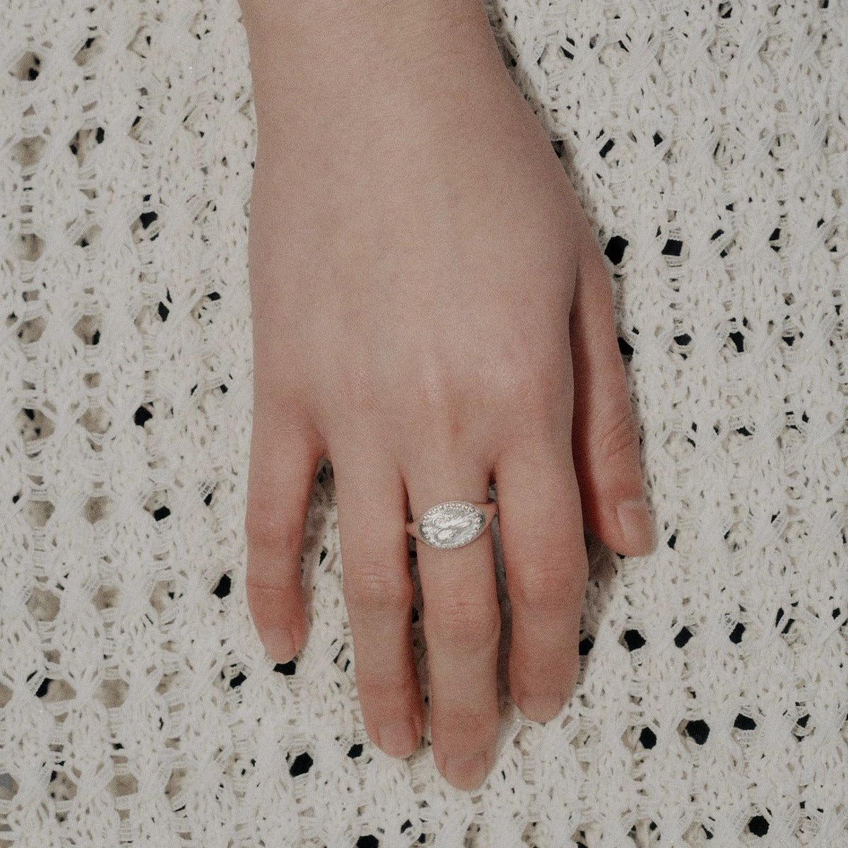 Sterling Silver Face Stamp Ring - floysun