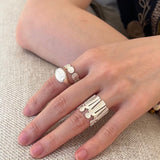 Sterling Silver Face Stamp Ring - floysun