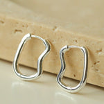 Sterling Silver Geometric Minimalist Earring - floysun