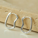 Sterling Silver Geometric Minimalist Earring - floysun