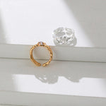 Sterling Silver Gray Moonstone Open Ring - floysun