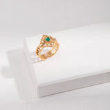 Sterling Silver Green Zircon Rings - floysun