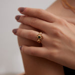 Sterling Silver Green Zircon Rings - floysun