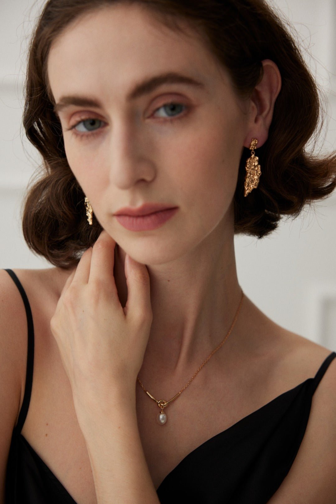 Sterling Silver Irregular Pendant Earrings with Elegant Charm - floysun