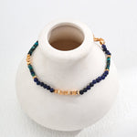 Sterling Silver Lapis Lazuli Bead Bracelet - floysun