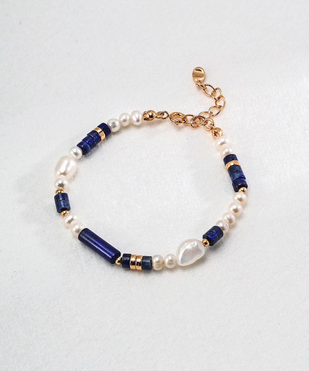 Sterling Silver Lapis Lazuli Pearl Bracelet - floysun