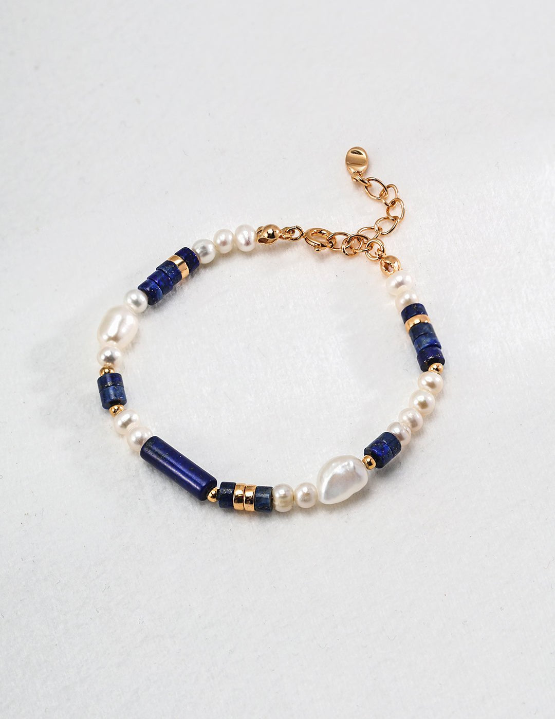 Sterling Silver Lapis Lazuli Pearl Bracelet - floysun