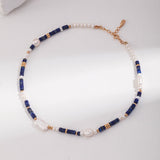 Sterling Silver Lapis Lazuli Pearl Necklaces - floysun