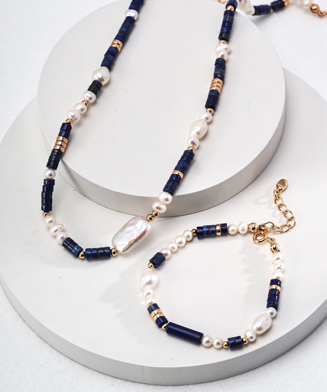 Sterling Silver Lapis Lazuli Pearl Necklaces - floysun