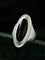 Sterling Silver Matte Black onyx and White Chalcedony Oval Ring - floysun