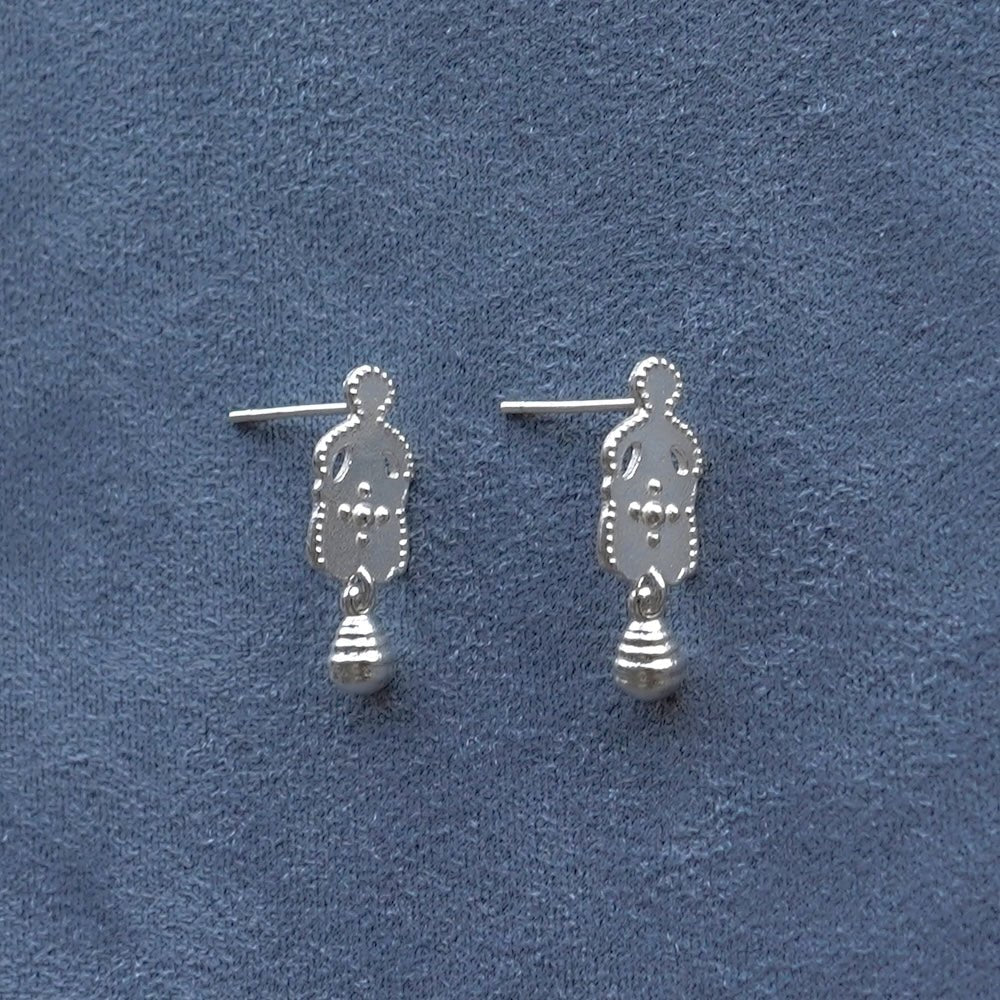 Sterling Silver Meditation Pendant Earrings