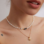 Sterling Silver Shell Pendant Pearl Necklace - floysun