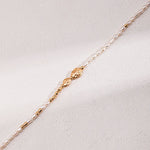 Sterling Silver Spliced Pearl Gold Necklace - floysun