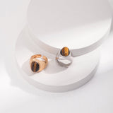 Sterling Silver Tiger Eye Ring - floysun