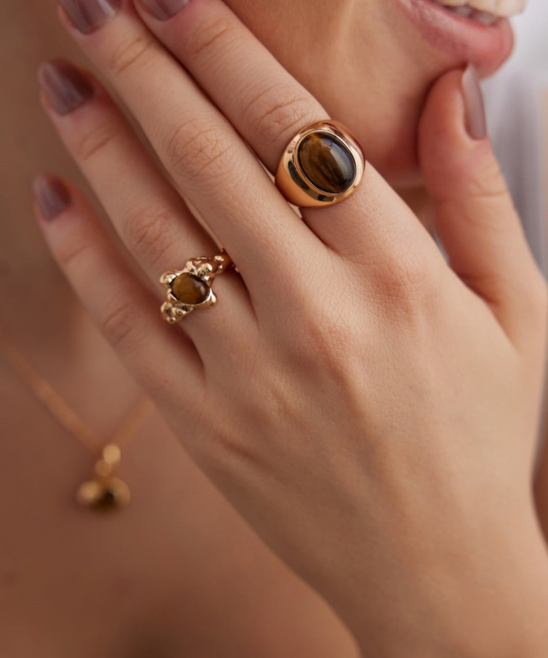 Sterling Silver Tiger Eye Ring - floysun