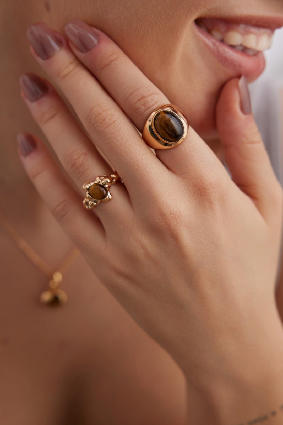 Sterling Silver Tiger Eye Ring - floysun