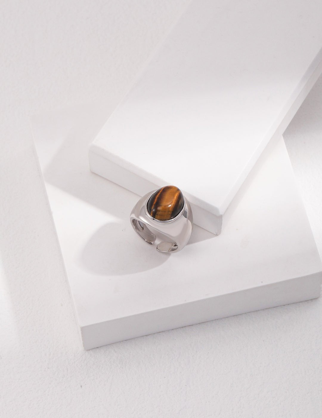 Sterling Silver Tiger Eye Ring - floysun