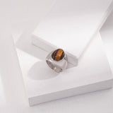 Sterling Silver Tiger Eye Ring - floysun