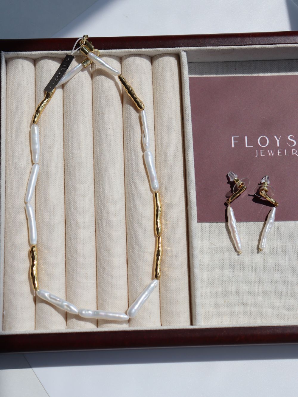 Streamer Toothpick Baroque Pearl Necklace - floysun