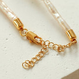 Streamer Toothpick Baroque Pearl Necklace - floysun