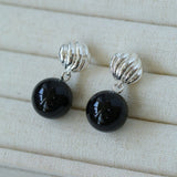 Striped Black Onyx Drop Earrings - floysun