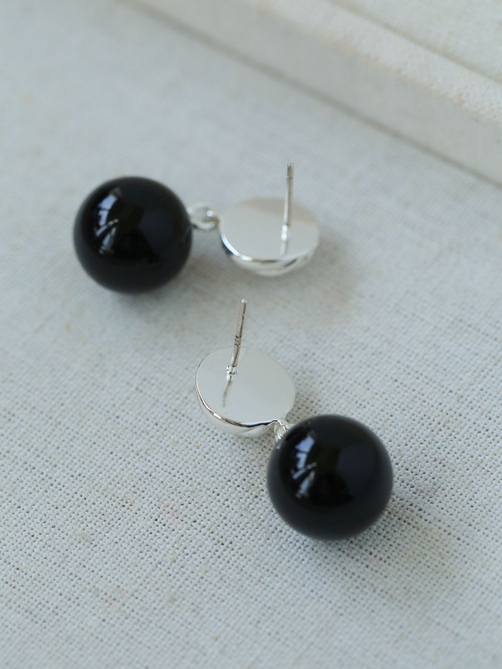 Striped Black Onyx Drop Earrings - floysun