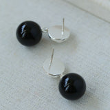 Striped Black Onyx Drop Earrings - floysun