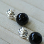 Striped Black Onyx Drop Earrings - floysun