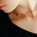 Striped Chain Splicing Necklace - floysun