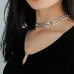 Striped Chain Splicing Necklace - floysun